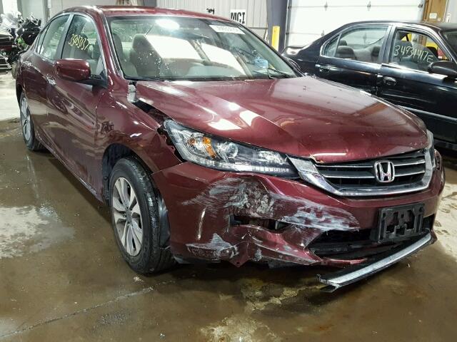 1HGCR2F38DA185982 - 2013 HONDA ACCORD LX RED photo 1