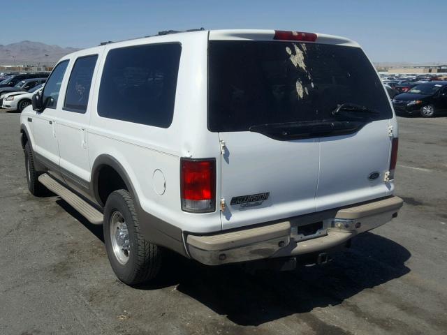 1FMNU43S1YED53811 - 2000 FORD EXCURSION WHITE photo 3