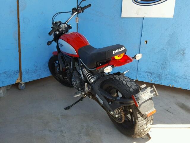 ML015ANM0GT008325 - 2016 DUCATI SCRAMBLER RED photo 3