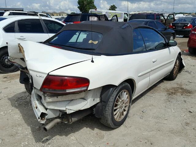 1C3EL55R44N161028 - 2004 CHRYSLER SEBRING LX WHITE photo 4