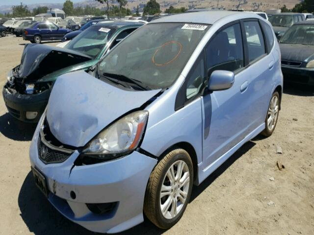 JHMGE874X9S034633 - 2009 HONDA FIT SPORT BLUE photo 2