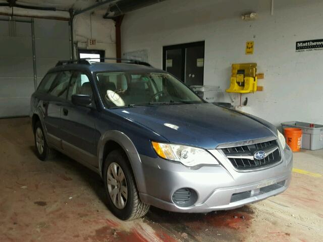 4S4BP60C286315890 - 2008 SUBARU OUTBACK BLUE photo 1