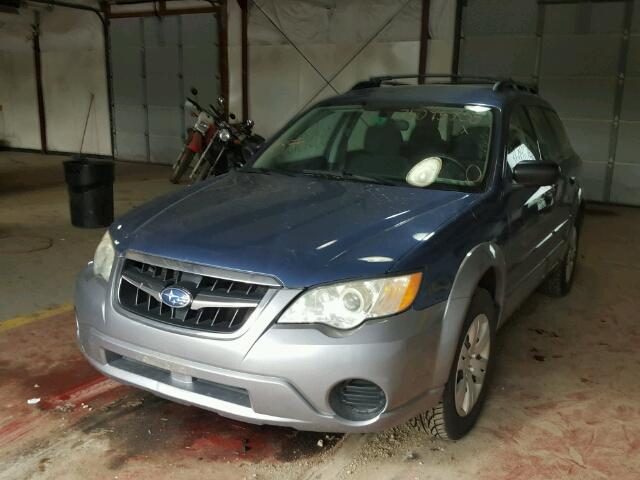 4S4BP60C286315890 - 2008 SUBARU OUTBACK BLUE photo 2