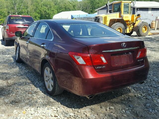 JTHBJ46G372115772 - 2007 LEXUS ES BURGUNDY photo 3