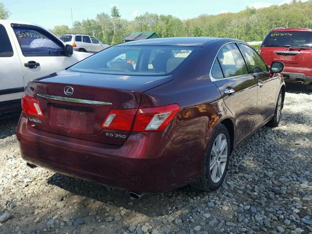 JTHBJ46G372115772 - 2007 LEXUS ES BURGUNDY photo 4