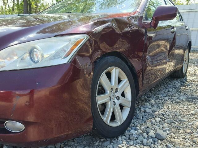 JTHBJ46G372115772 - 2007 LEXUS ES BURGUNDY photo 9