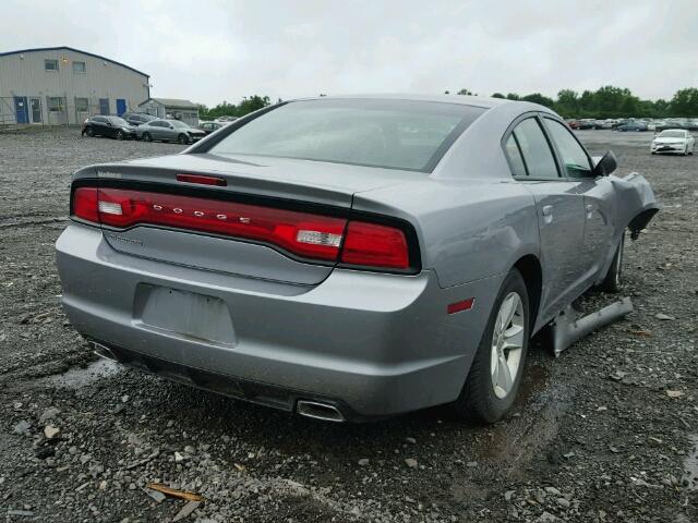 2C3CDXBG7EH267714 - 2014 DODGE CHARGER SE GRAY photo 4