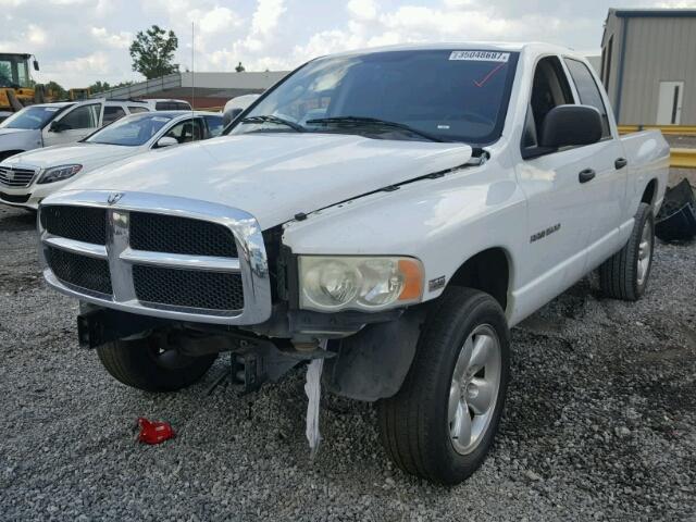 1D7HA18DX5S141303 - 2005 DODGE RAM 1500 S WHITE photo 2