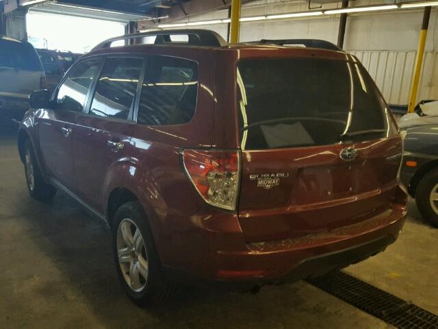 JF2SH63659H753804 - 2009 SUBARU FORESTER 2 MAROON photo 3