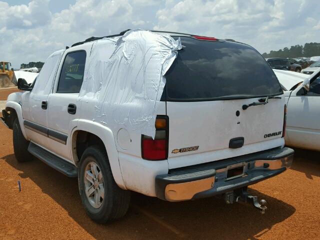 1GNEC13T35J169480 - 2005 CHEVROLET TAHOE C150 WHITE photo 3