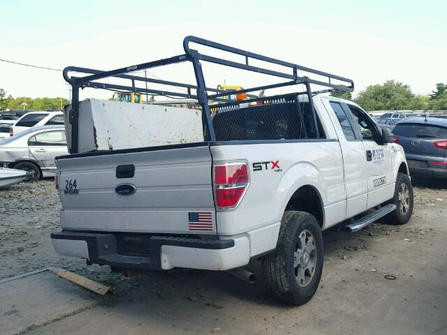 1FTEX1EW9AFD08156 - 2010 FORD F150 SUPER WHITE photo 4