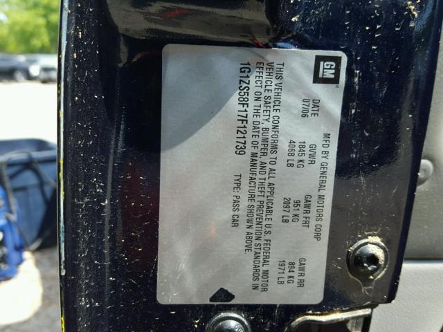 1G1ZS58F17F121739 - 2007 CHEVROLET MALIBU LS BLUE photo 10