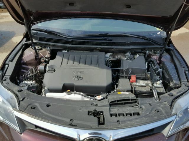 4T1BK1EB2JU282456 - 2018 TOYOTA AVALON XLE MAROON photo 7