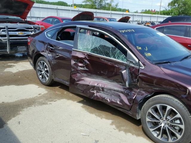 4T1BK1EB2JU282456 - 2018 TOYOTA AVALON XLE MAROON photo 9