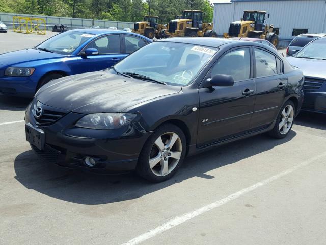 JM1BK323551329077 - 2005 MAZDA 3 S BLACK photo 2