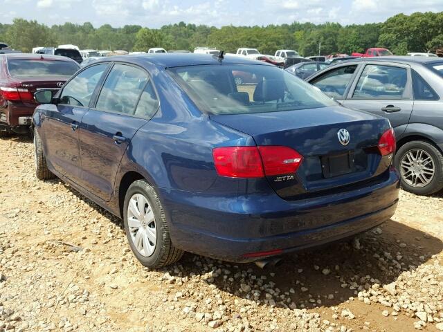 3VWD17AJ7EM396055 - 2014 VOLKSWAGEN JETTA BLUE photo 3