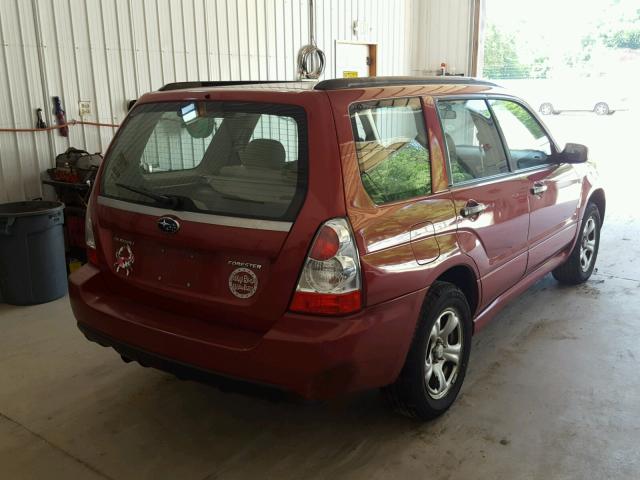 JF1SG63686H722761 - 2006 SUBARU FORESTER 2 RED photo 4