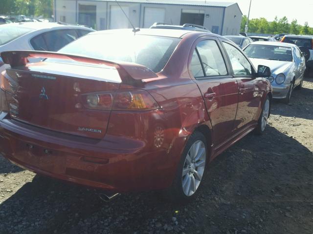 JA3AU86U78U005300 - 2008 MITSUBISHI LANCER GTS RED photo 4