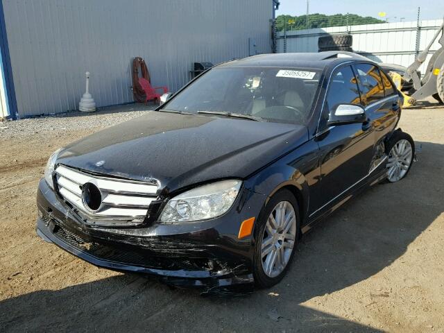 WDDGF81X18F099403 - 2008 MERCEDES-BENZ C 300 4MAT BLACK photo 2