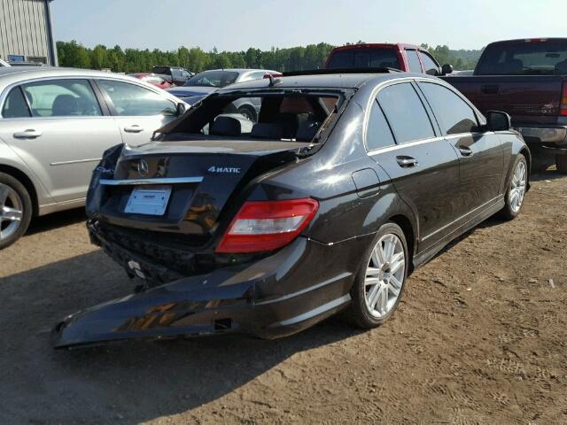 WDDGF81X18F099403 - 2008 MERCEDES-BENZ C 300 4MAT BLACK photo 4