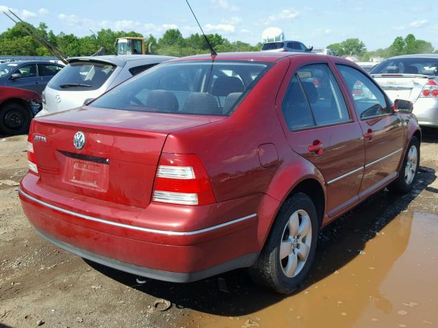 3VWSK69M24M031603 - 2004 VOLKSWAGEN JETTA GLS MAROON photo 4