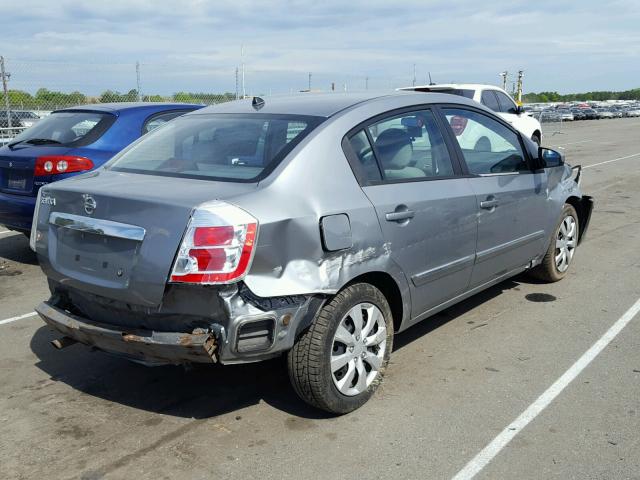 3N1AB6AP7AL639450 - 2010 NISSAN SENTRA 2.0 GRAY photo 4