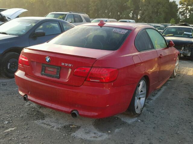 WBAWB73529P045320 - 2009 BMW 335I RED photo 4