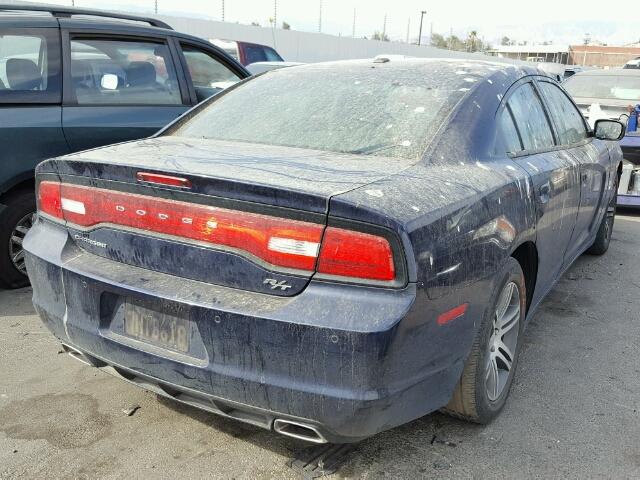 2C3CDXCT8EH328256 - 2014 DODGE CHARGER R/ BLUE photo 4