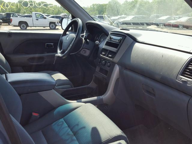 5FNYF28147B013288 - 2007 HONDA PILOT LX BLUE photo 5