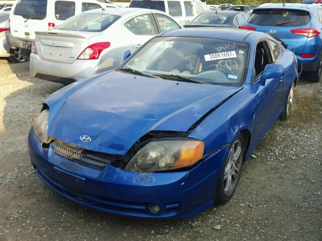 KMHHN65F94U135296 - 2004 HYUNDAI TIBURON GT BLUE photo 2