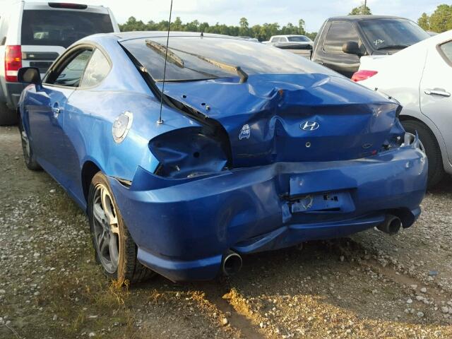 KMHHN65F94U135296 - 2004 HYUNDAI TIBURON GT BLUE photo 3