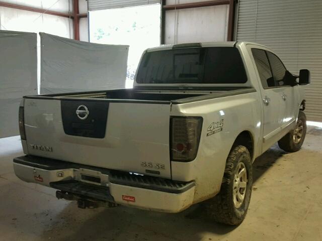 1N6AA07B44N548551 - 2004 NISSAN TITAN XE SILVER photo 4