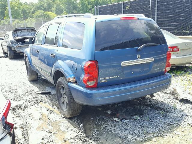 1D4HB58N46F131211 - 2006 DODGE DURANGO LI BLUE photo 3