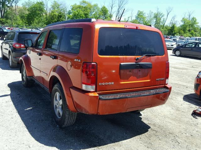 1D8GU28K89W514985 - 2009 DODGE NITRO SE ORANGE photo 3