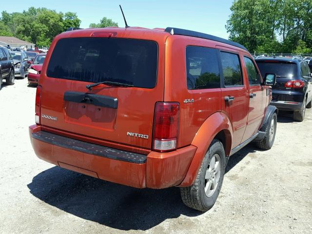 1D8GU28K89W514985 - 2009 DODGE NITRO SE ORANGE photo 4