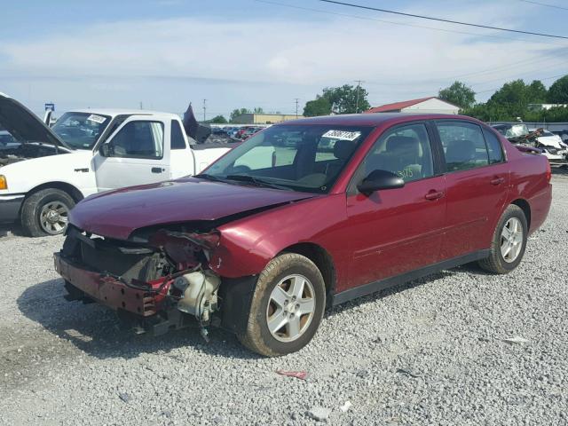 1G1ZT528X5F109822 - 2005 CHEVROLET MALIBU LS 栗色 照片 2