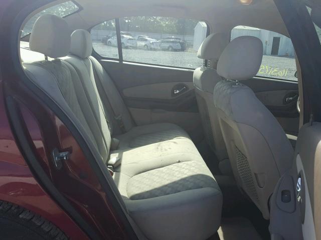 1G1ZT528X5F109822 - 2005 CHEVROLET MALIBU LS 栗色 照片 6