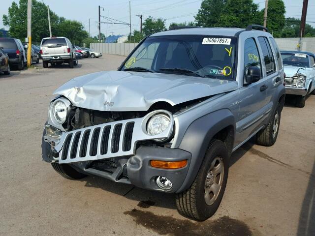 1J4GL48K23W553411 - 2003 JEEP LIBERTY SP SILVER photo 2