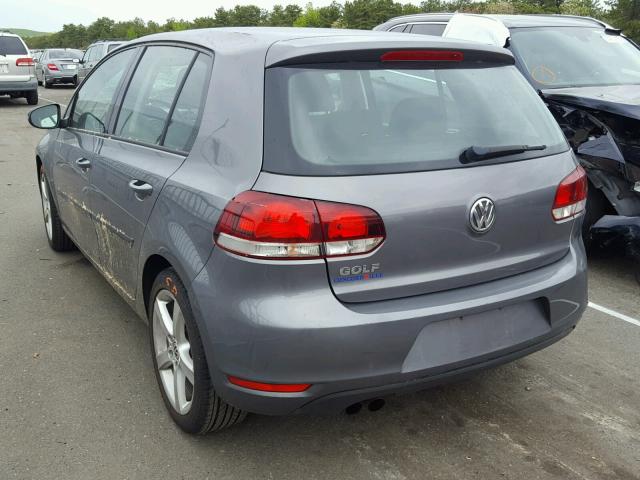 WVWDB7AJ5DW128278 - 2013 VOLKSWAGEN GOLF GRAY photo 3