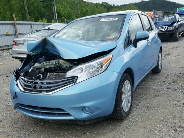 3N1CE2CP1EL405316 - 2014 NISSAN VERSA NOTE BLUE photo 2