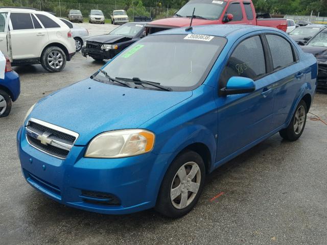KL1TD56E39B611523 - 2009 CHEVROLET AVEO LS BLUE photo 2