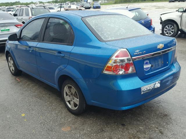 KL1TD56E39B611523 - 2009 CHEVROLET AVEO LS BLUE photo 3
