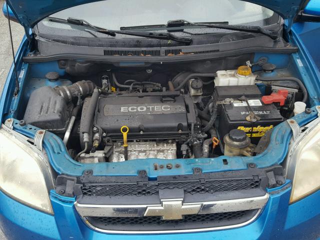 KL1TD56E39B611523 - 2009 CHEVROLET AVEO LS BLUE photo 7