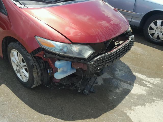 JHMZE2H78AS001245 - 2010 HONDA INSIGHT EX MAROON photo 9