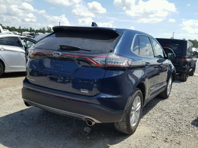 2FMPK3J93HBC43962 - 2017 FORD EDGE SEL BLUE photo 4