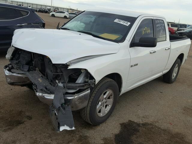 1D7RB1GP8AS162027 - 2010 DODGE RAM 1500 WHITE photo 2