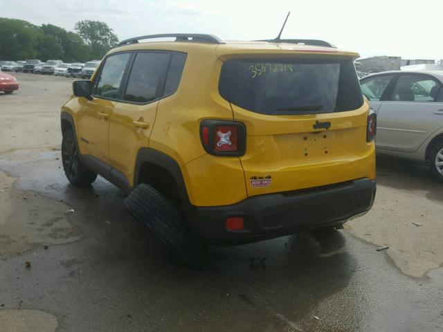 ZACCJBBB2HPF38158 - 2017 JEEP RENEGADE L YELLOW photo 3