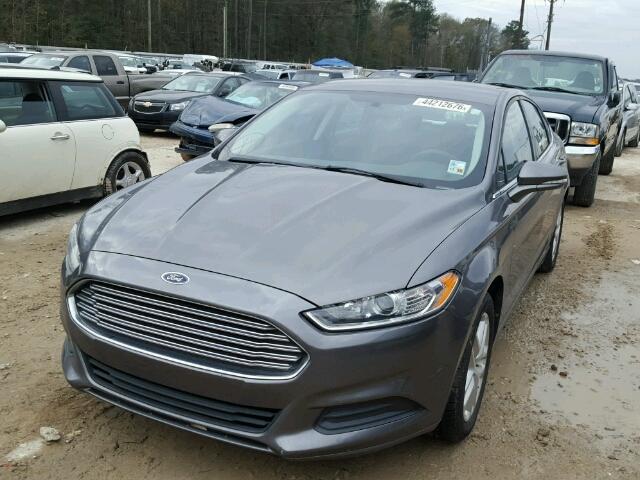 3FA6P0H71ER178830 - 2014 FORD FUSION SE GRAY photo 2