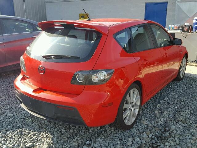 JM1BK34L371751221 - 2007 MAZDA SPEED 3 RED photo 4