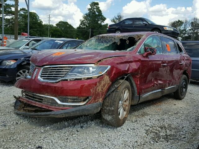 2LMTJ6JRXGBL74117 - 2016 LINCOLN MKX PREMIE RED photo 2